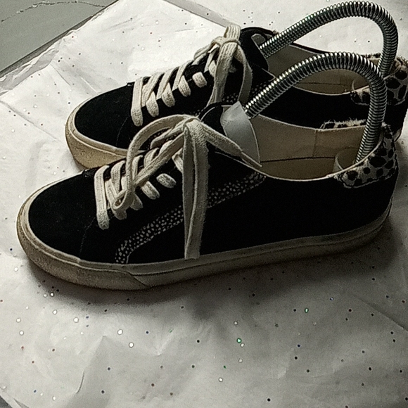 Sidewalk Low-Top Sneakers in Suede and Spot Calf Hair - Picture 6 of 9